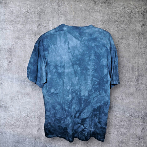 The Mountain Bald Eagle Nature Graphic Tee Shirt Blue Tie Dye USA – Size L - Picture 2 of 6